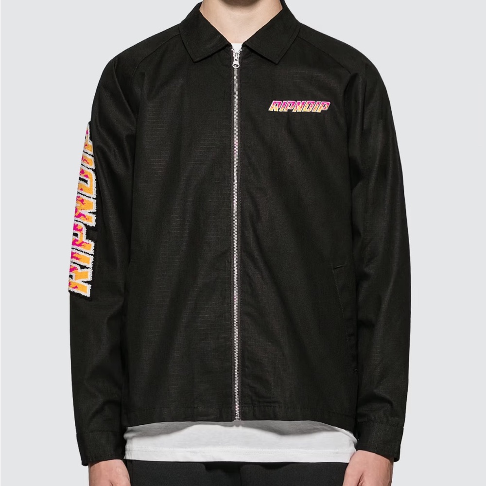 Ripndip Black Lightweight Zip-Up Jacket